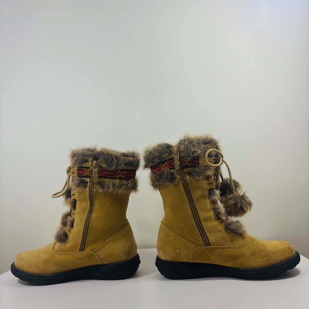 Totes‎ Leather Tanya Tan Faux Fur Lined Boots Women's Size 6 - Picture 4 of 10